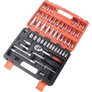53-delige set flexibele doppenset 1-4 ratelsleutelaandrijving autoreparatiegereedschap UK