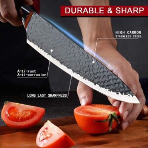 6-delige keukenmessensets, stalen keukenmessenset gereedschap gesmeed keukenmes schaar keramische dunschiller chef-kok snijmes cadeaukoffer