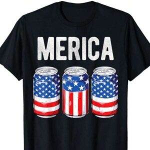 Bier Amerikaanse vlag 4 juli Merica USA Mannen Vrouwen Drinken