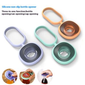 Bierflesopener Drie-in-één Multifunctionele siliconen flesopener Bar Keuken Creatieve fles Min Eral Waterflessen Keukengadget