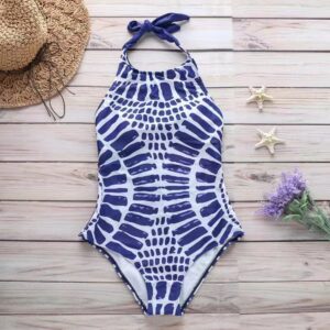Dames sexy bedrukte strandbikini voor een gebeeldhouwd silhouet