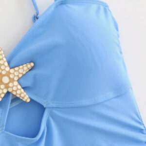 Damesstrandvakantiebadpak Metaal Pentagram Hot Selling tweedelige set