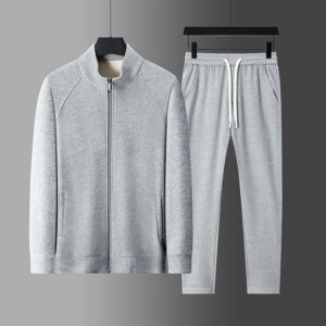 Effen kleur casual sportkledingset voor heren