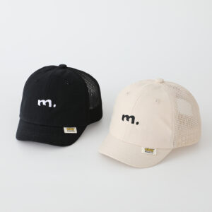 Jongen en meisje baby zijgaas ademend schattige letter geborduurde baseballpet voor lente en zomer, bescherming tegen de zon, veelzijdig voor kinderhoeden