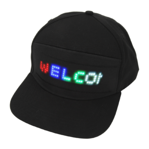 LED Cap Programmeerbare Bluetooth APP Controle Bewerkbare Kleurrijke LED Hoed Voor Outdoor Concert Carnaval Zwart
