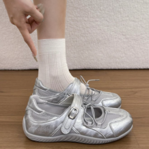 Mary Jane schoenen met klittenband, zomer nieuwe platte ademende casual veelzijdige balletsneakers