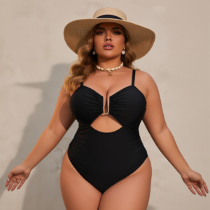 Nieuwe elegante en modieuze damesstijl Dameszwempak voor strandvakantie Stijlvol badpak met hoge hals en verstelbare bandjes Strandtankini - KA-P794-01