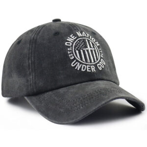 One Nation Under God baseballpet voor dames heren, verstelbare geborduurde katoenen baseballpet