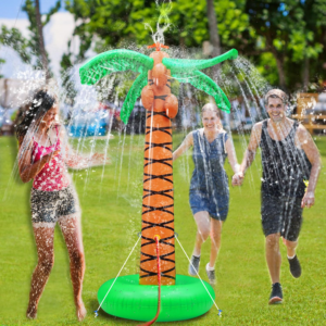 Opblaasbaar palmboomsproeierspeelgoed, grote buitenwaternevel kokospalm, zomerwaterspeelgoed voor kinderen en volwassenen.
