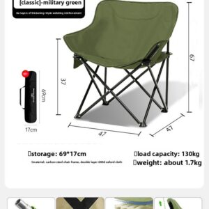 Opvouwbare fauteuils voor buiten, stoelen voor lunchpauzes, kamperen en vissen, strandstoelen, draagbare maanstoelen in nieuwe stijl voor picknicks