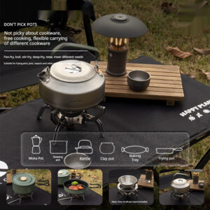 Outdoor draagbare kampeerkachelset