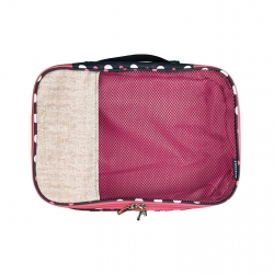 Reisopbergtas Verpakkingskubuszakjes Kleding Koffer Bagage-organizer - roze Rood-M