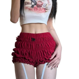 Sportgeplooide damesshort met lage taille, nieuwe zomerstijl