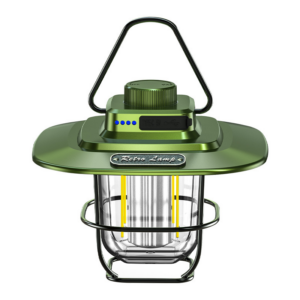 Vintage outdoor campinglantaarn, draagbaar kerosinelampstijllicht, slimme oplaadbare handlamp, LED-tentlicht
