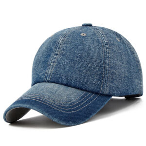 Zomer, heren en dames, identiek denim canvas, casual baseballpet voor buiten, retro verstelbare muts met vervaagde en versleten afwerking