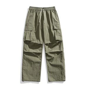 Zomer ijszijde broek multi-pocket losse rechte snit casual sportbroek voor heren