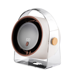 Zomer nieuwe circulerende ventilator, aanpassing aan meerdere snelheden, muur en desktop voor tweeërlei gebruik, USB oplaadbare miniventilator met digitaal display, krachtige koelventilator voor thuis en op kantoor