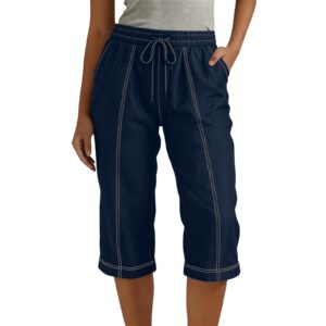 Zomer nieuwe collectie, effen kleur losse stropdas ontwerp capris, casual slank en comfortabel