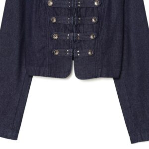 Zomer nieuwe collectie modieus slim-fit decoratief denim jack met dubbele rij knopen
