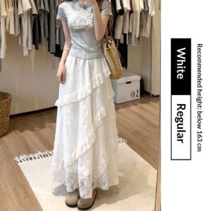 Zomer nieuwkomers patchwork twill kanten rok