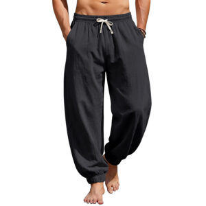 Zomer strandlinnen casual losse plus-size broek