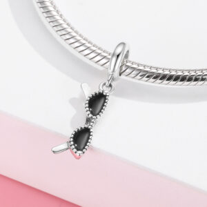 Zonnebril Dangle Charm 925 Sterling Zilver Mode Brillen Hanger Kraal Voor DIY Bedelarmband Ketting Zomer Sieraden Cadeau
