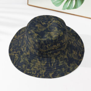 Camouflage vismuts met brede rand voor buitenvissen, wandelen, klimmen, zonbeschermingshoed, lichtgewicht en sneldrogende emmerhoed met brede rand