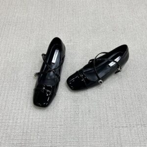 Comfortabel de hele dag verborgen platform Franse Mary Jane flats voor dames, lente zomer gekruiste rode jurk schoenen die bij rokken passen