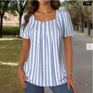Dames zomertop casual korte mouwen