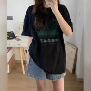 Denim shorts met hoge taille voor dames, zomer, losvallend, casual