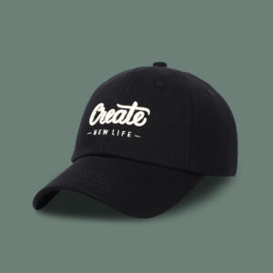 Eenvoudig en modieus. Creëer soft-top baseballpet met letters, effen kleur, veelzijdig voor alle seizoenen, geschikt voor gebruik buitenshuis, verstelbare rand