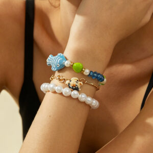 Frisse en zoete zomer zeedier hanger kralenarmband