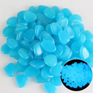 Glow Stones – 2 gloeiende blauwe kiezelstenen voor decoratief gebruik in plantenbakken in het zomerseizoen