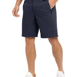 Heren zomer effen business casual golf 5 inch sneldrogende shorts, losse pasvorm voor buiten