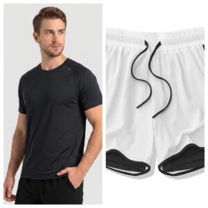 Heren zomer fitness shorts set