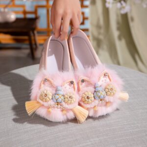 Leuke en interessante traditionele Chinese leeuwendans Handgemaakte nieuwe Chinese stijl volkskostuum Tijgerkopschoenen voor dames van volwassen grootte, geschikt voor de zomer, voor thuiskleding, buitensandalen, enkele S