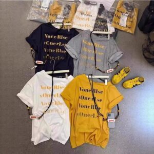 Losvallend zomer-T-shirt voor dames met letterprint verkrijgbaar in halflange en korte mouwen