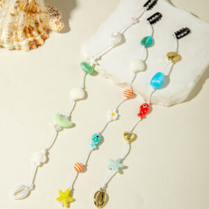 Modieus strandschelp gevlochten haarornament