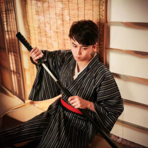 Nieuwe aankomst Japanse heren traditionele formele kimono strijken vereist, perfect voor op reis
