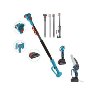 Nieuwe oplaadbare kettingzaag met lithiumbatterij, tuinzaag met één hand, telescopische snoeischaar met hoge takken, zaaghandgreepset met hoge tak