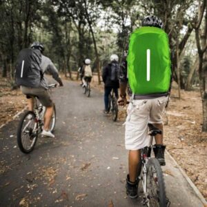 Rugzakhoes maat M in zwart en groen - beschermhoes voor dagrugzakken en reizen - accessoireset