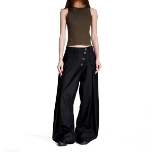 Scimitar broek zomer nieuwe collectie vintage double-breasted casual stijl