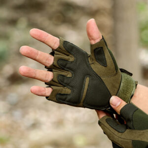 Tactische handschoenen met halve vingers, training voor heren, vechten, fietsen, motorfiets, veiligheidsbescherming voor buiten, schokabsorberende camouflagehandschoenen
