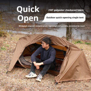 Trekkingtent voor ƩƩn persoon voor grensoverschrijdende reizen