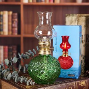 Vintage kristallen kerosinelamp, omgevingsnachtlampje voor buiten kamperen en wildkamperen, lichte luxe decoratieve lamp voor woonkamer en slaapkamer