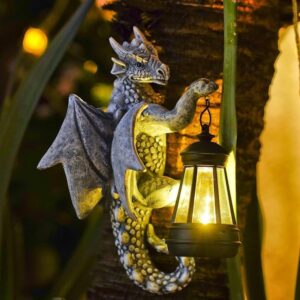 Western Dragon Lantern buiten binnenplaats tuin hars ambachten