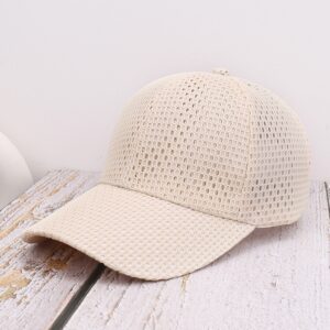 Zomer all-over mesh ademende baseballpet voor mannen en vrouwen, lichtgewicht, open geweven, sneldrogende mesh-stof, zonnehoed geschikt voor buitenactiviteiten, veelzijdig voor vrijetijdskleding