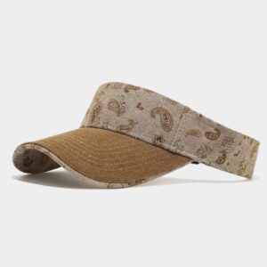 Zomer bijpassende cashewbloemserie voor heren en dames met versterkte randen door fijn draad, een verfrissende en niet benauwde hoofddeksel voor sportieve en casual stijl, met een platte hoed.