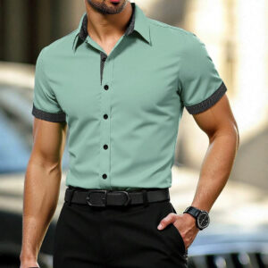 Zomer heren casual mode-shirt met korte mouwen