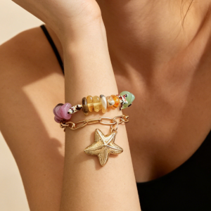 Zomerstrandstijl Ombre dubbellaagse armband met kralen voor dames